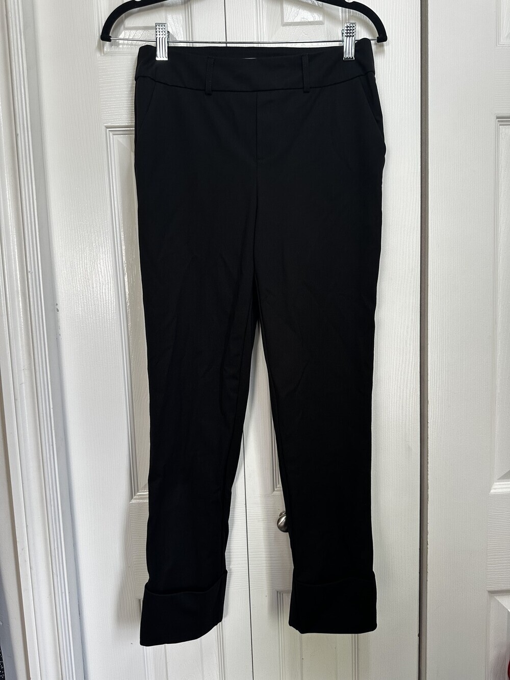 I Love Tyler Madison Black Tailored Trousers with Cuffed Hem #44